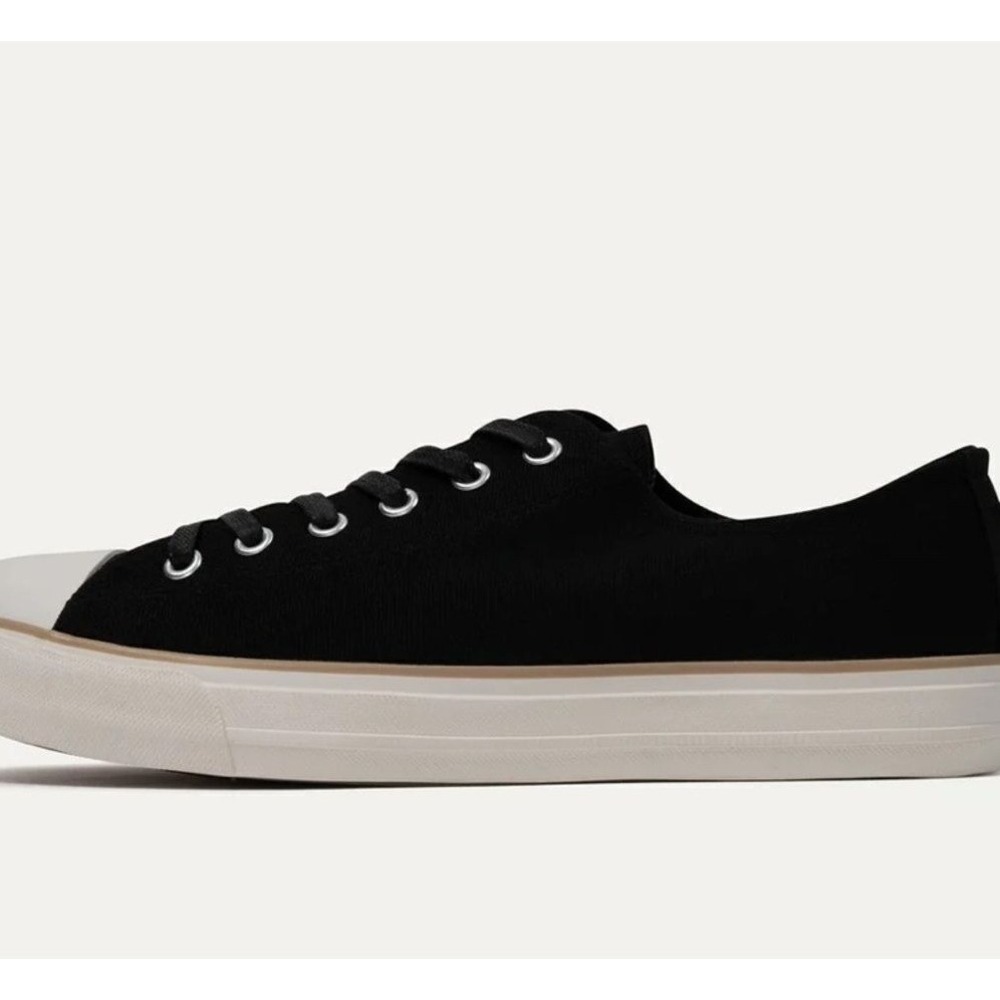 New Republic Canvas Low Top Sneakers Black Mens 11 New With‎ Imperfections